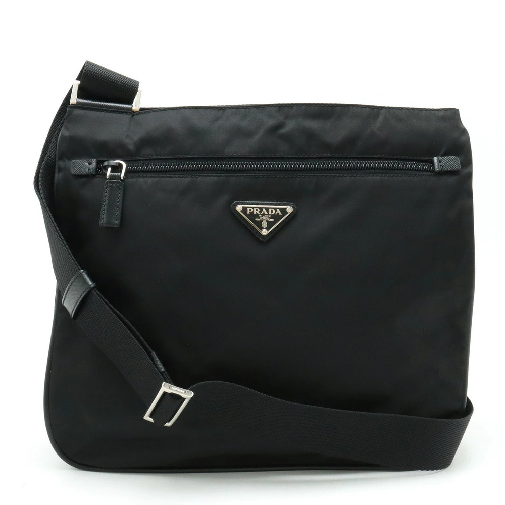 Prada Tessuto Crossbody Bag Leather NERO Black